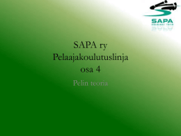 SAPA ry Valmennuslinja