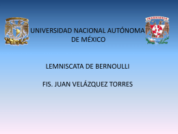 Lemniscata de Bernoulli - Páginas Personales UNAM
