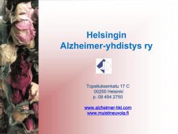 Helsingin Alzheimer-yhdityksen materiaali