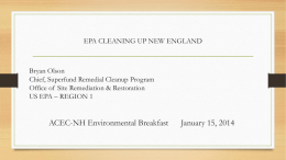 EPA Cleaning Up New England