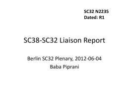 32N2235-SC38-SC32 Liaison ReportR1