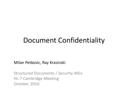 Document Confidentiality PPT