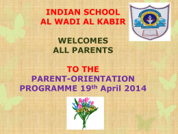 Class - VI to X - Indian School Al Wadi Al kabir