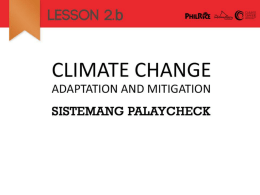 Lesson 2a &ndash; Adaptation & Mitigation