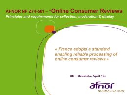 Online Consumers Review - European Consumer Summit 2014