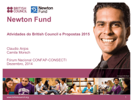Newton Fund – Atividades do British Council e Propostas