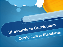 Standards and Curriculum (PPT)