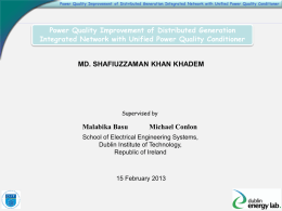 Power Quality Improvement of Distributed Generation Integrated