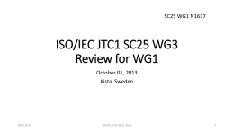 Report: US TAG for ISO IEC JTC1 SC25 WG3