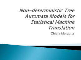 Non-deterministic Tree Automata Models for Statistical Machine