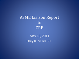 ASME Liaison Report (5-18-11)