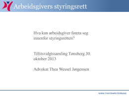 Foredrag Tønsberg 30. oktober 2013