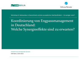 Koordinierung von Engpassmanagement in Deutschland