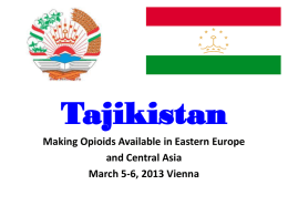 Tajikistan_Country Presentation_March2013