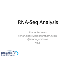 RNA-Seq - Babraham Bioinformatics