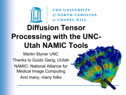 Diffusion Tensor Processing with the UNC