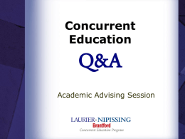 Practicum Q&A - Nipissing University