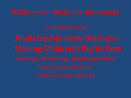 Kinderrechte und Kinderinteressensvertretung zwischen