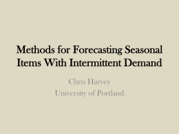 Methods for updating seasonal items with intermittent demand