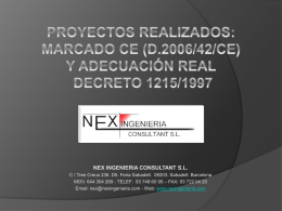proyecto - NEX Ingenieria Consultant SL