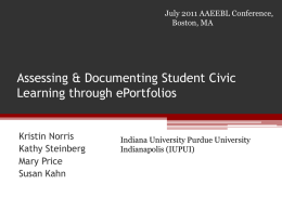 Assessing and Documenting Student Civic Learning