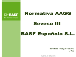 Seveso III Implicaciones en BASF