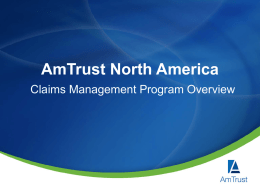 Claim Management Program Overview