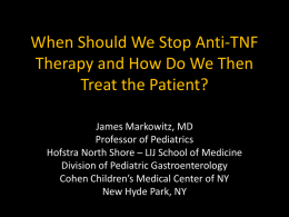 When Should We Stop Anti-TNF Therapy and How Do We Then