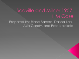 Scoville and Milner 1957: HM Case
