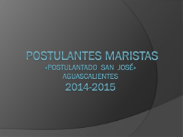 Postulantes - Provincia Marista de México Occidental