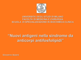 5. Giovanna Azzarà: Nuovi antigeni nella Sindrome da anticorpi