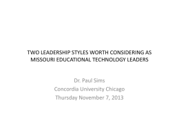 Opening Keynote: Two Leadership Styles Worth Considering