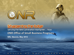 Pickett &ndash; Office of Naval Research