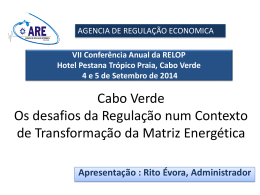 Promotion of Renewable Energy in Cape Verde