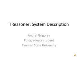 TReasoner: System Description