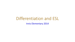 Differentiation and ESL