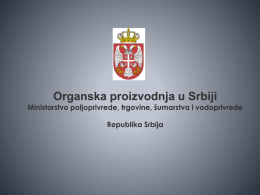 Organska Proizvodnja Zakonodavstvo Jelena Milić