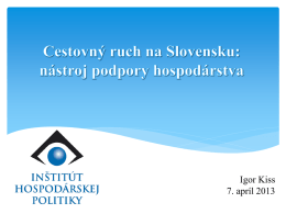 Cestovný ruch na Slovensku: nástroj podpory hospodárstva