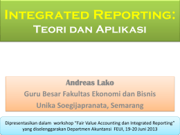Integrated Reporting: Teori dan Aplikasi