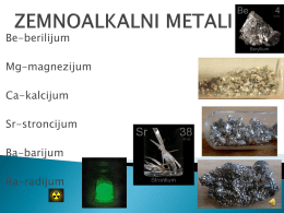 Земноалкални метали (Б. Кујовић)