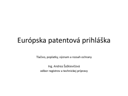 Európska_patentová_prihláška