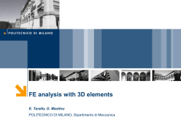 3D element - Politecnico di Milano