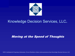 Prepayment model - Knowledge Decision Services LLC