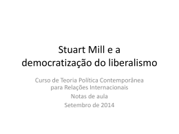 Stuart Mill e a democratizacao do liberalismo
