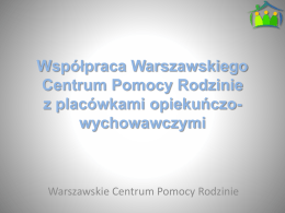 System pieczy zast*pczej w m.st. Warszawa