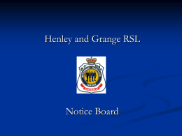 Digital Notice Board - Henley & Grange RSL