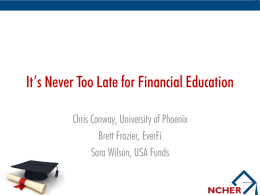 Financial Education is a Lifelong Endeavor