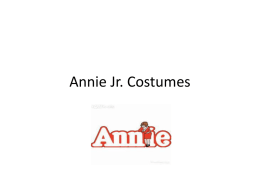 Annie Jr. Costumes - Auburn City Schools