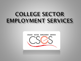 About Us - College Sector Employment Services