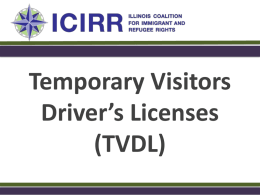 Licencias de Conducir para Visitantes temporales